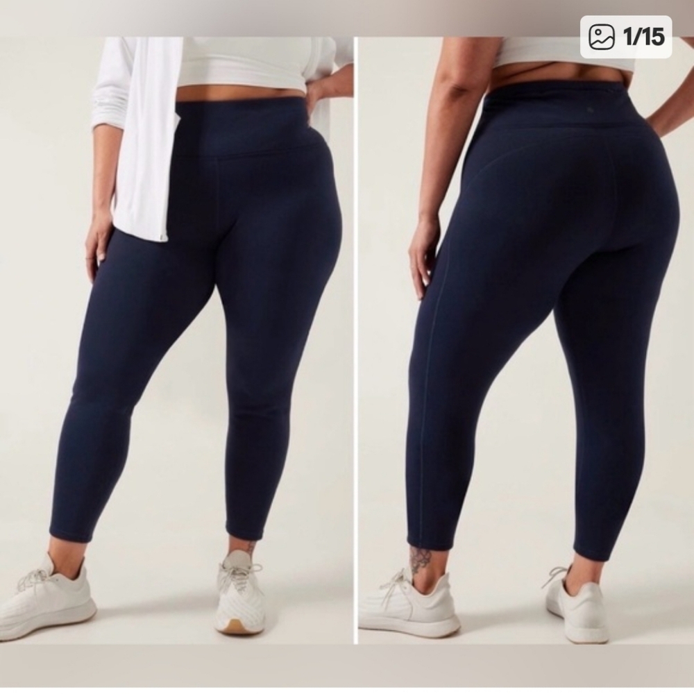 Athleta Altitude Stash Tight in Deep Blue